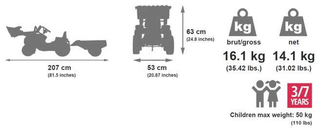 Claas Dečiji traktor na pedale sa prikolicom Falk Toys 1041RM - pogled 4