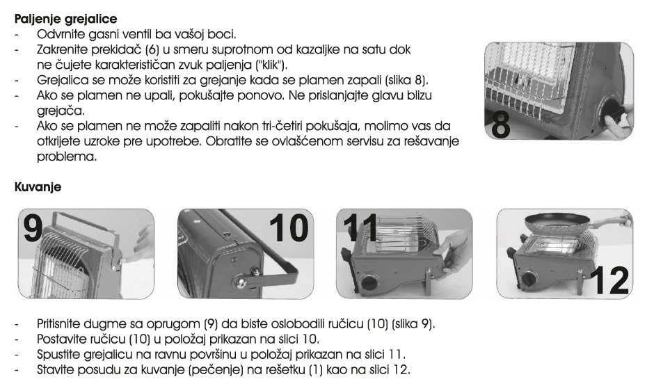 Prenosna plinska grejalica i rešo 2u1 W-GH 2500 - pogled 4
