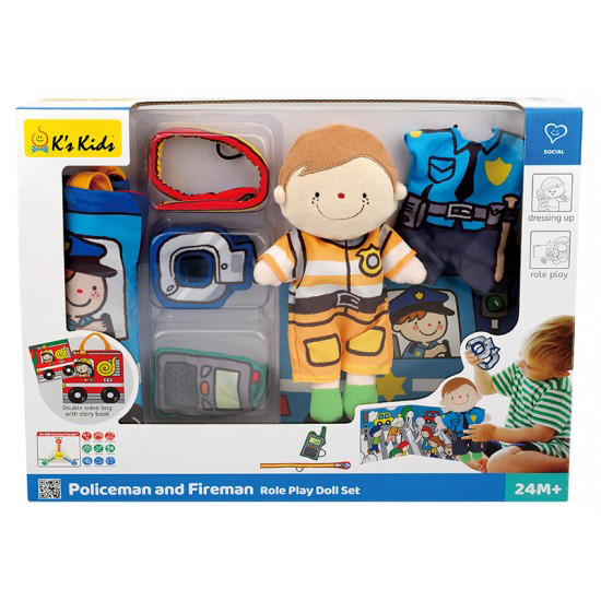 KSKIDS Set POLICAJAC I VATROGASAC - Role Play Doll Sets - Policeman and Fireman - KA10778 - pogled 4