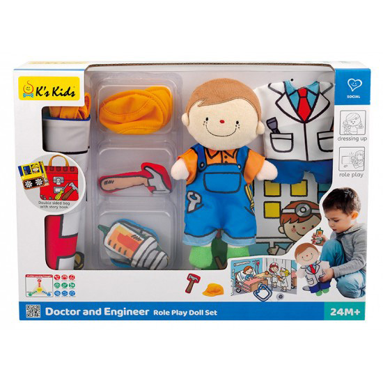 KSKIDS Set DOKTOR I INŽENJER - Role Play Doll Sets - Doctor and Engineer - KA10779 - pogled 4