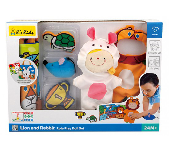 KSKIDS Set LAV i ZEC- Role Play Doll Sets - Lion and Rabbit - KA10781 - pogled 4