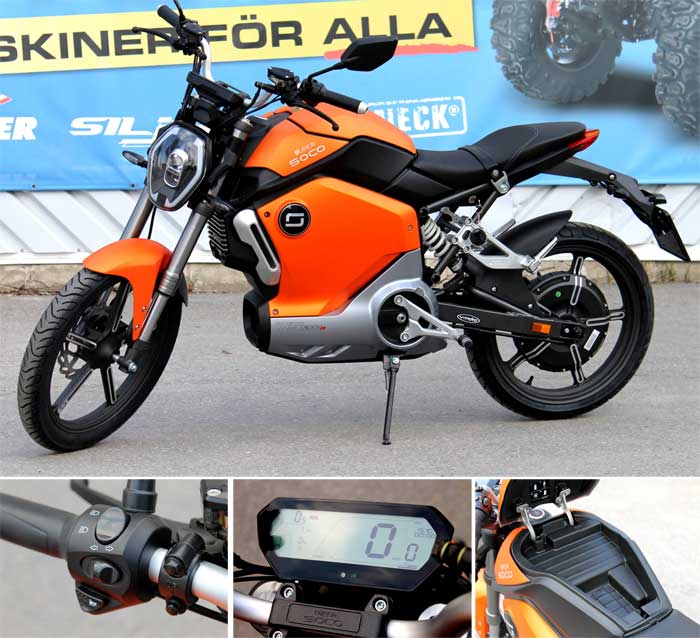 Električni Motocikl - Skuter Super Soco TS1200R Orange - pogled 4