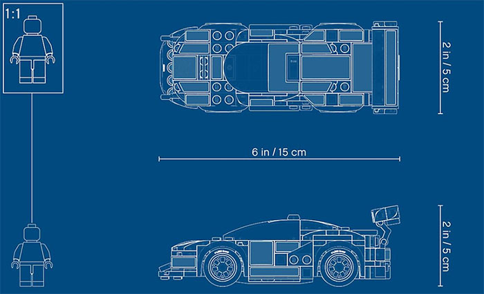 LEGO® Kocke Speed Champions - Ferrari 488 GT3 Scuderia Corsa 75886 - pogled 4