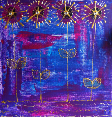 PEBEO Deco3D Touch - Glitter - Dekorativna reljefna boja AUBURN 505 svetlucava 30ml 664249 - pogled 4