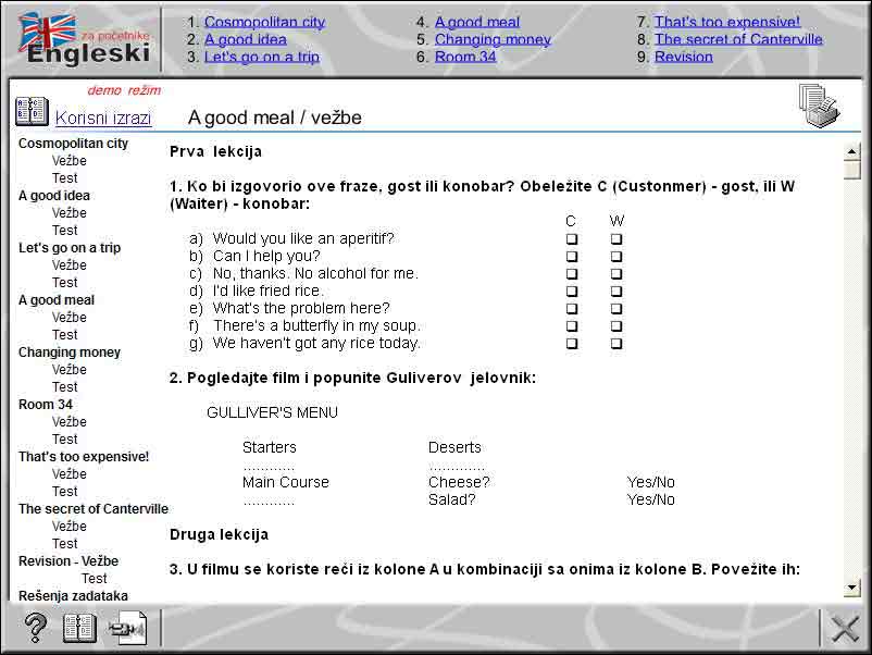 Multimedijalni kurs - Engleski za početnike - pogled 4