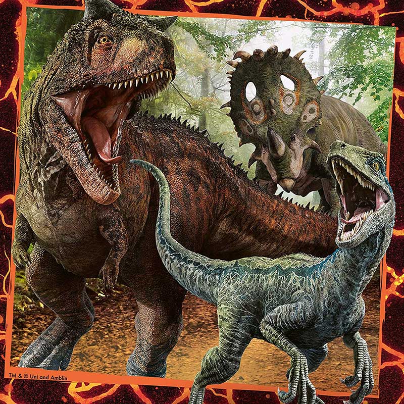Ravensburger Puzle 3x49 delova - Svet u doba jure - Dinosaurusi 08054 - pogled 4