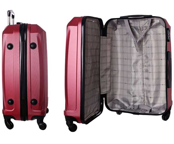 Set ABS kofera Enova Sevilla Burgundy 55cm-65cm-75cm 514240 - pogled 4