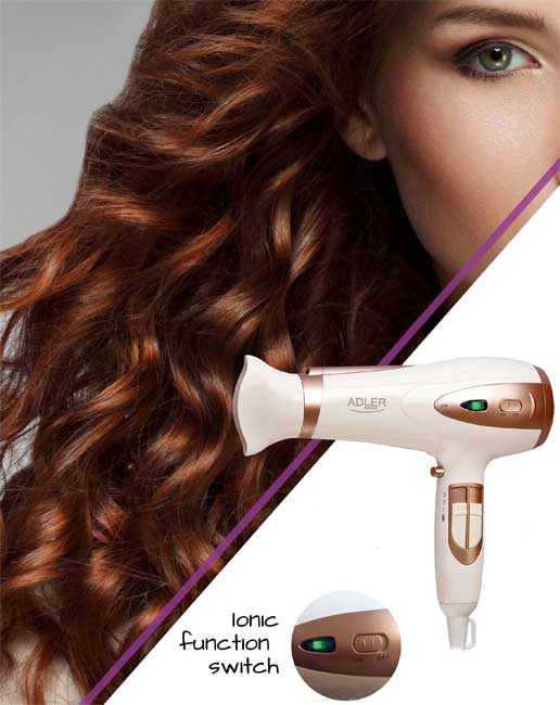 Adler Beauty Set Fen sa funkcijom jonizatora i Keramička presa za kosu - pogled 4