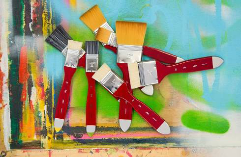 PEBEO Brushes Pop Art - White Bristles - Set širokih četkica flah - boja drveta 2kom. 670231 - pogled 4