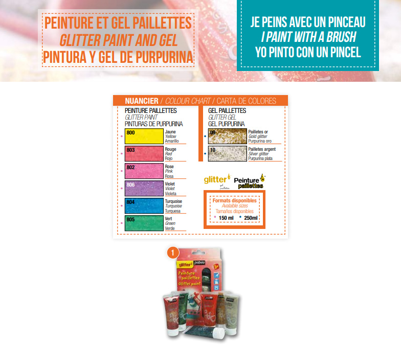 PEBEO Glitter Paint - Svetlucavi gel za decu ZELENA 150ml 668183 - pogled 4