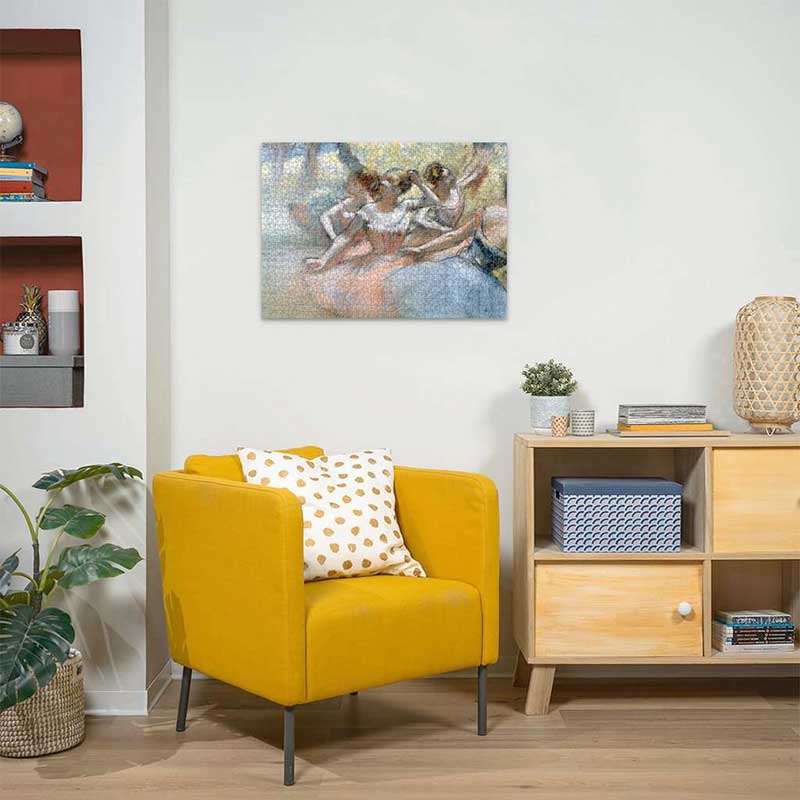 Puzzle slagalica 1000 delova Edgar Dega - Četiri balerine na pozornici Ravensburger ART 12001318 - pogled 4