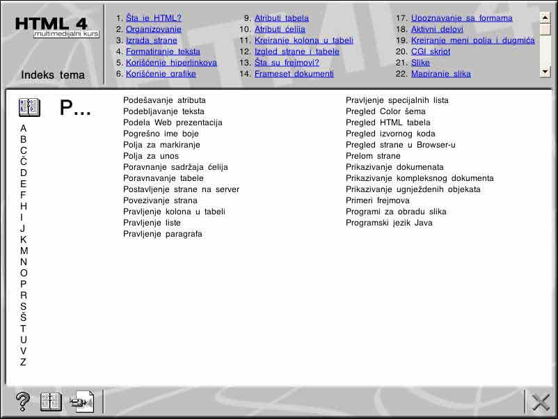 Multimedijalni kurs - HTML 4 - pogled 4