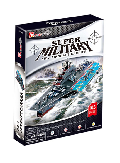 CUBIC FUN Super Military - Nosač aviona - KIEV AIRCRAFT CARRIER - Maketa 3D Puzzle P186 - pogled 4