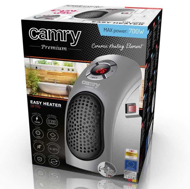 Mini prenosna grejalica 400W Camry CR7715 - pogled 4