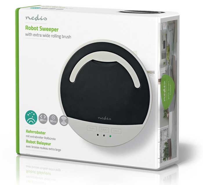 Nedis Robot usisivač sa senzorom za prepreke i stepenice VCRO210BK - pogled 4