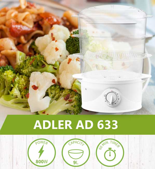 Aparat za kuvanje na pari Adler AD633 - pogled 4