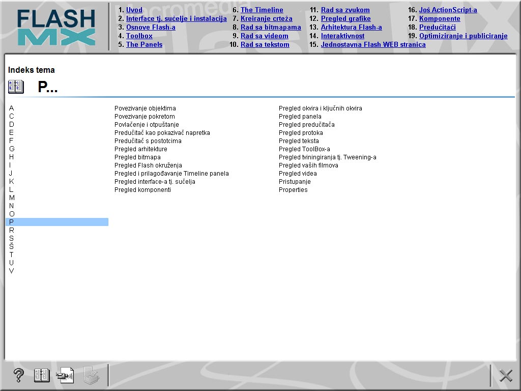 Multimedijalni kurs - Flash MX - pogled 4