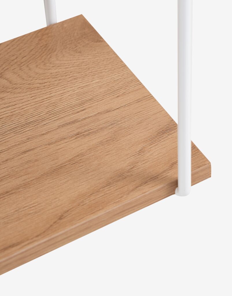 Zidna viseća polica 80x65x20 cm Bela Natur - pogled 4