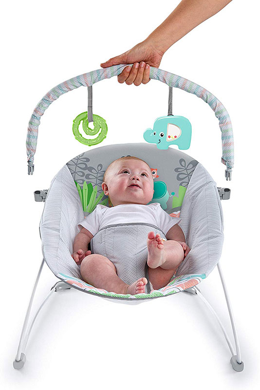 Bright Starts Bebi ležaljka sa vibracijom Giggle And See Safari 11480 - pogled 4