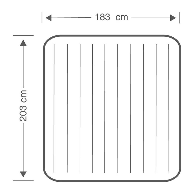 Intex 64755 Dura-Beam Standard Classic Downy Krevet Na Naduvavanje 183x203x25 cm - pogled 4