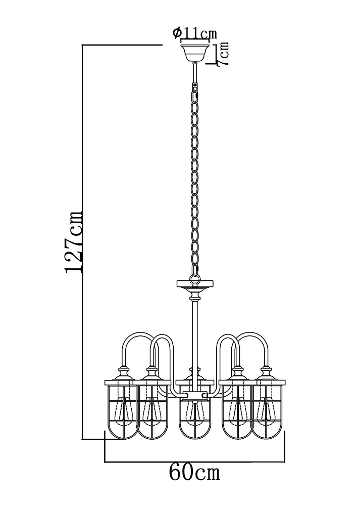 Globo visilica luster Teru 15027-5 - pogled 4