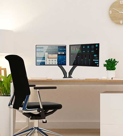 Stoni nosač za dva monitora dijagonale do 29 inča Barkan M142P.B - pogled 4