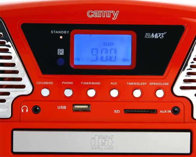 Gramofon sa SD/MMC USB i CD plejerom Camry CR 1134 R - pogled 4