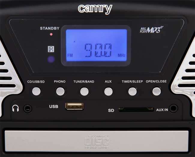 Gramofon sa SD/MMC USB i CD plejerom Camry CR 1134 B - pogled 4