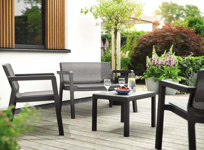 Baštenska garnitura Emilly Patio Graphite - pogled 4