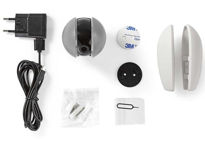 Smart Wi-Fi HD IP kamera za video nadzor Nedis WIFICI20CGY - pogled 4