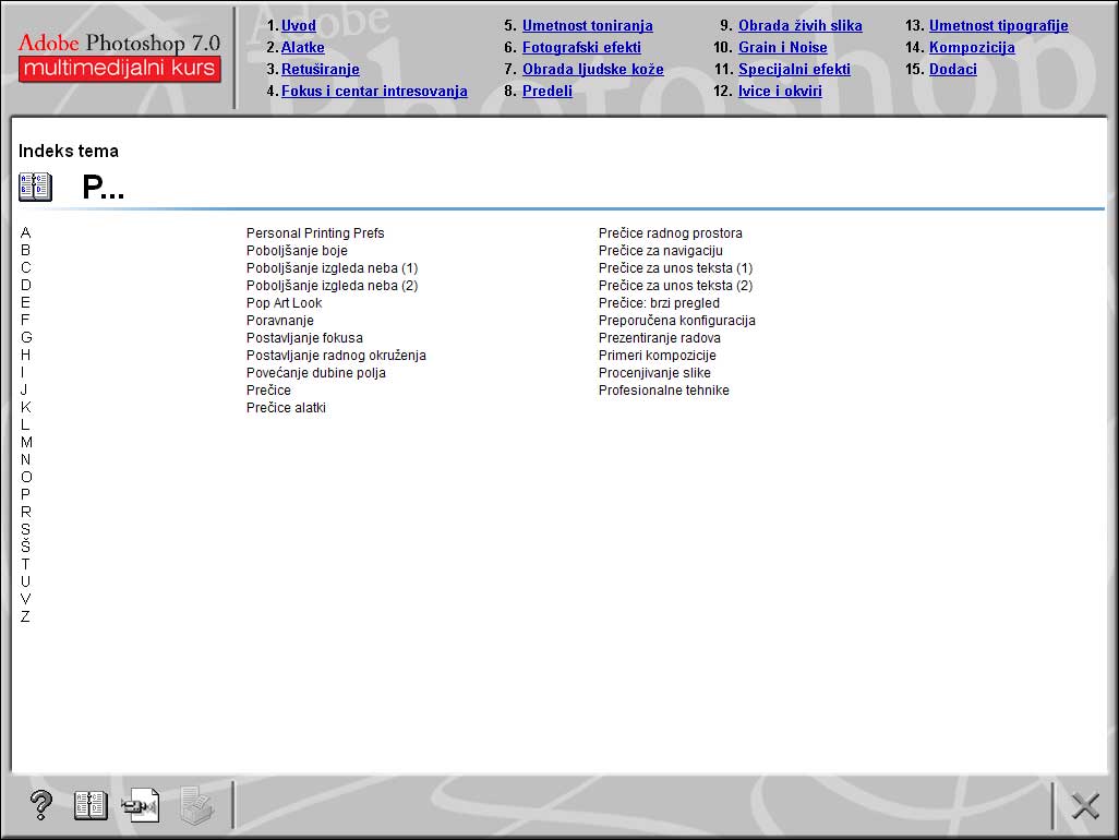 Multimedijalni kurs - Photoshop 7 napredni kurs - pogled 4