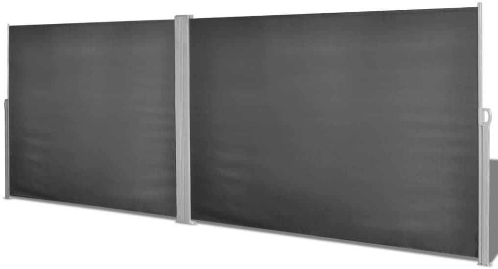 Paravan Dupli Na Izvlačenje - Bočna tenda - zaštita od sunca i vetra 2 x 300 x 180 cm - pogled 4