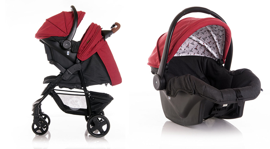 LORELLI Kolica za bebe DAISY Set - Red Black Lighthouse - pogled 4