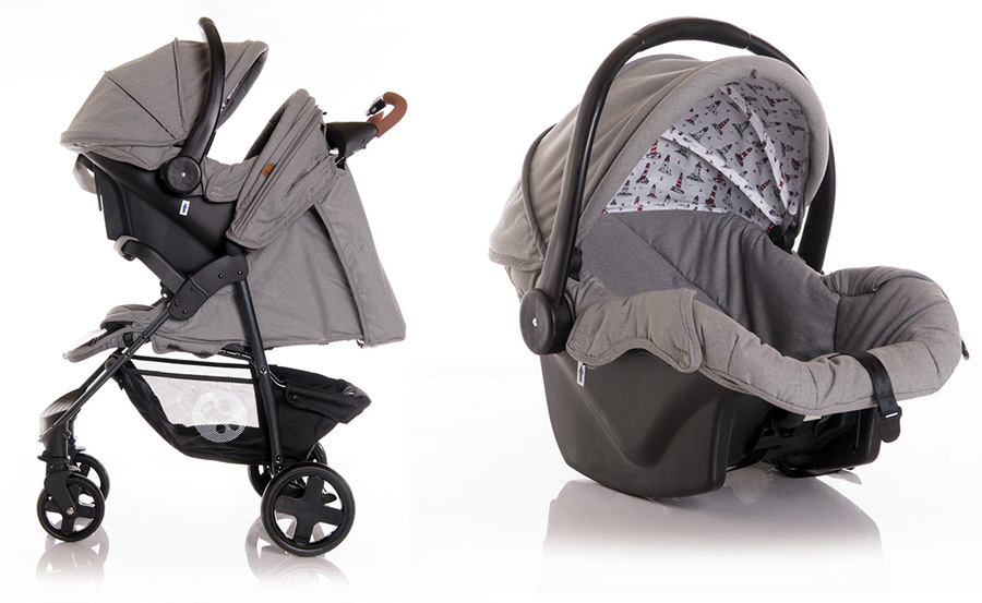LORELLI Kolica za bebe DAISY Set - Dark Grey Lighthouse - pogled 4