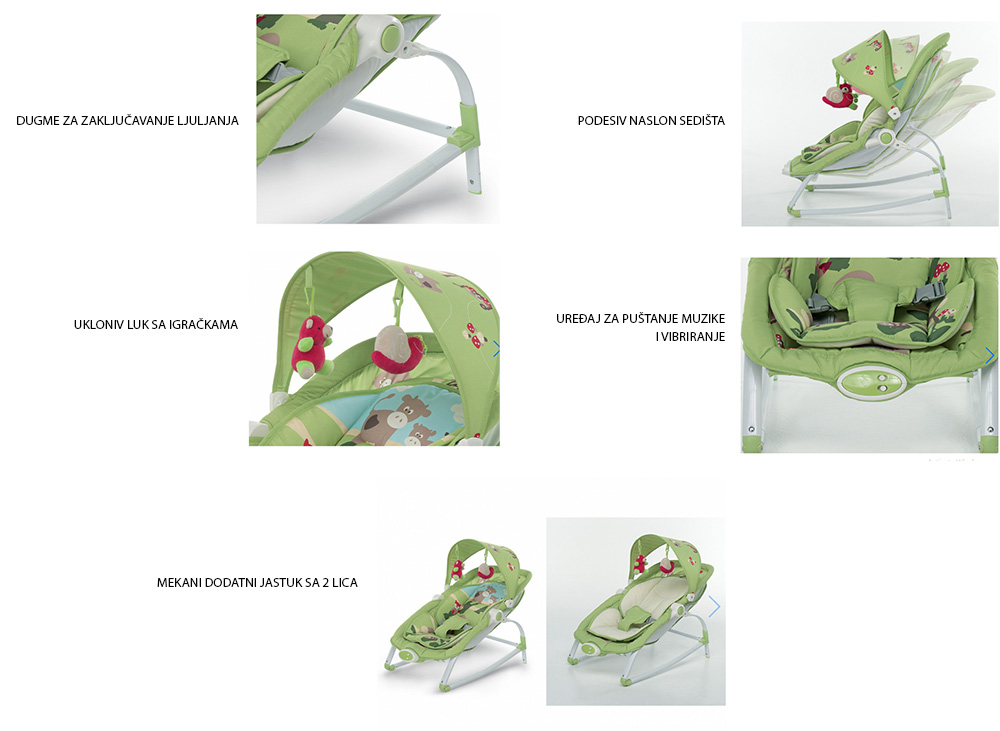 FOPPAPEDRETTI Ležaljka za bebe LUNAPARK Farm 9702005504 - pogled 4