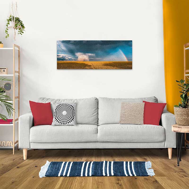 Puzzle slagalica Panorama 1000 delova Tornado u polju Ravensburger 12000291 - pogled 4