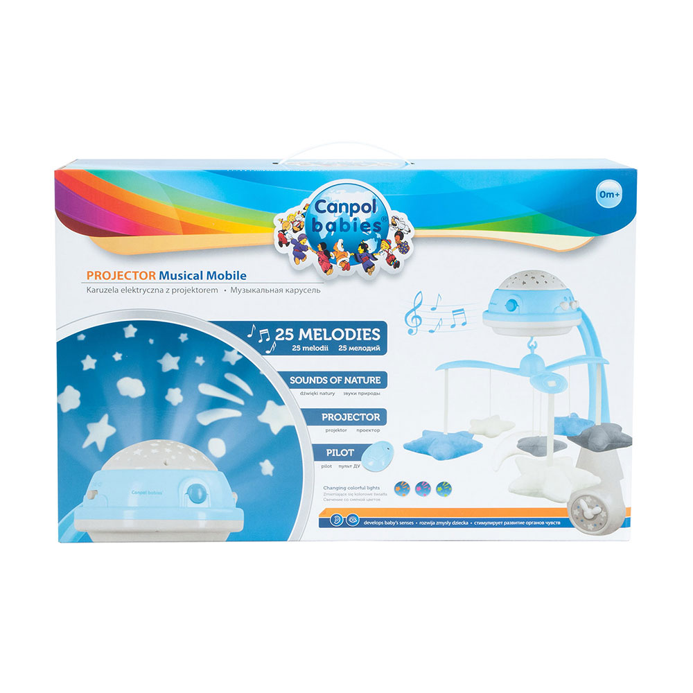 CANPOL Muzička vrteška za krevetac sa projektorom 75/100 Plava - pogled 4