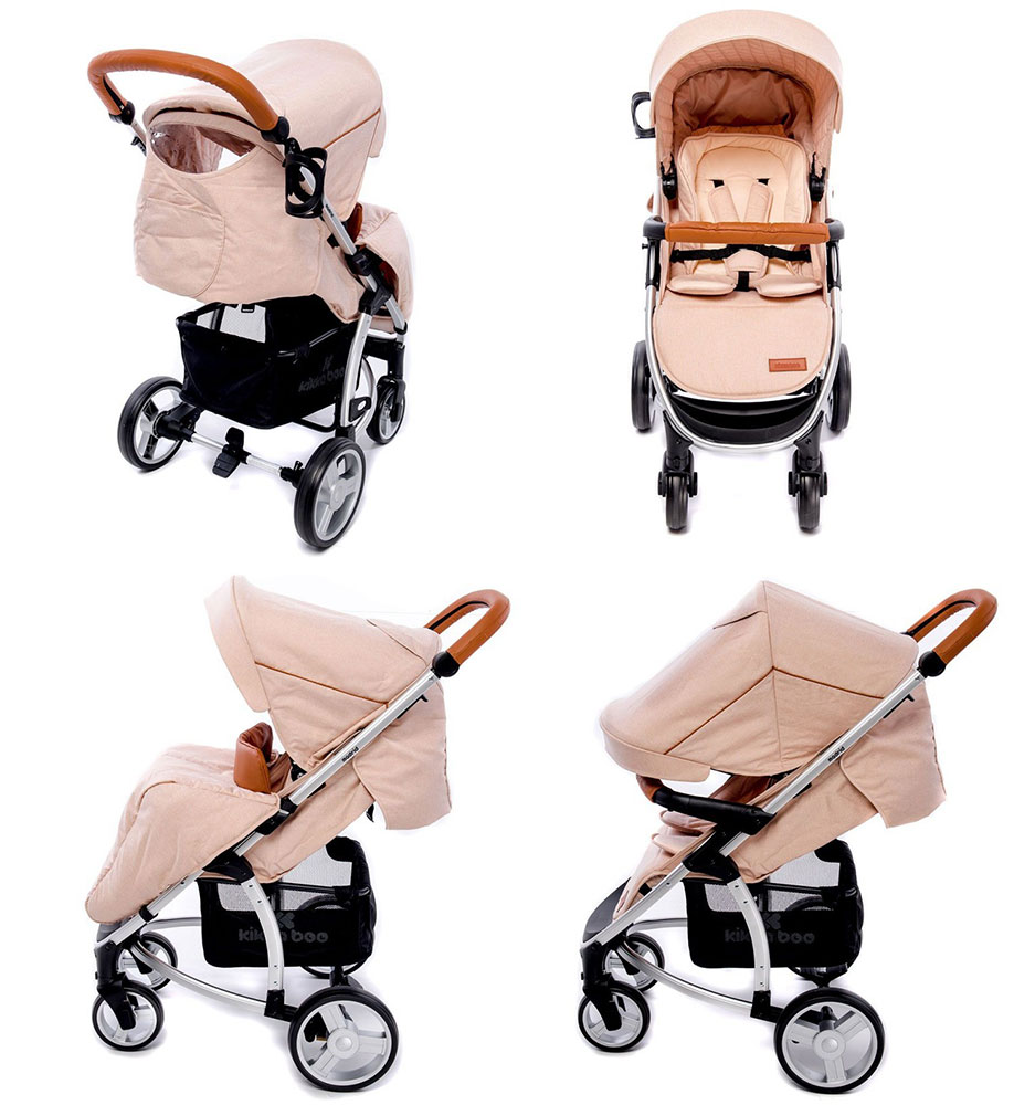 KIKKA BOO Kolica za bebe MADRID 3 u 1 Beige 31001010004 - pogled 4