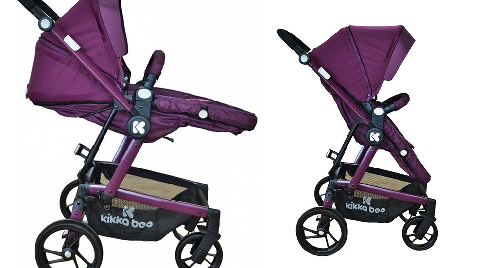 KIKKA BOO Kolica za bebe JASPER 2 u 1 sa reverzibilnim sedištem Purple 31001020026 - pogled 4