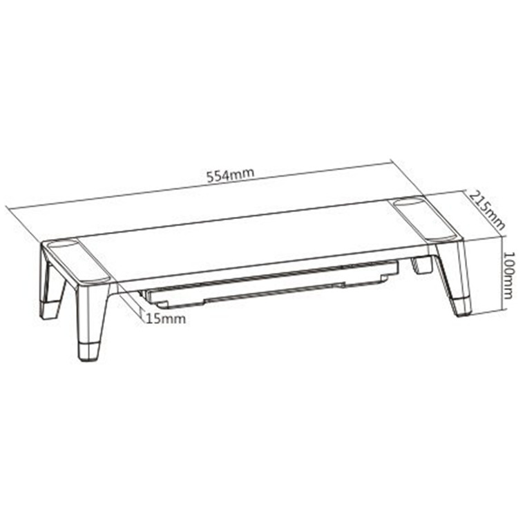 Postolje za Laptop i Monitor sa Fiokom - pogled 4