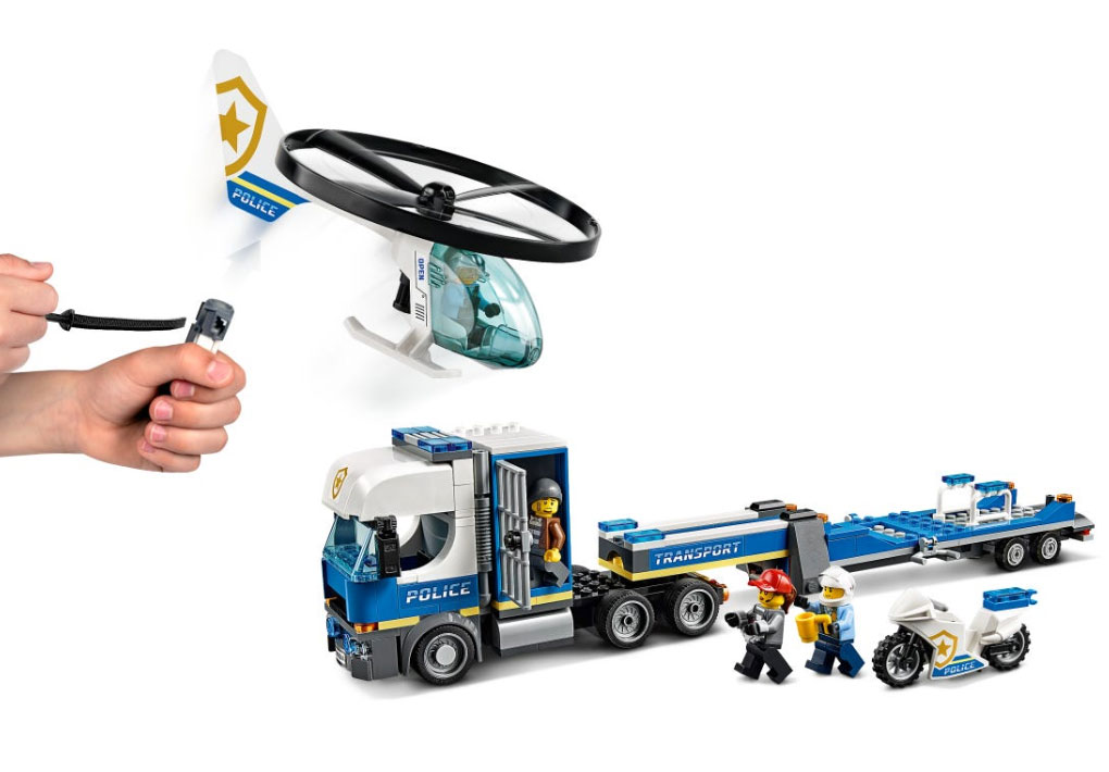 LEGO® City Kocke - Policija - Transporter helikoptera 60244 - pogled 4