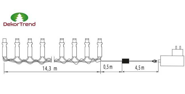 iSparkle Smart Novogodišnje Lampice 180LED RGB - pogled 4