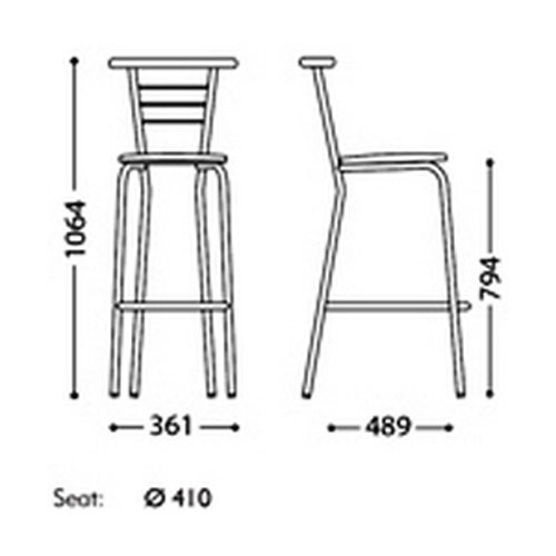 Nowy Styl barska stolica Marko Hocker Chrome V-18 bež - pogled 4