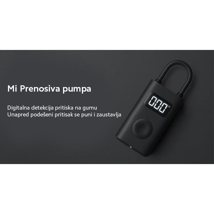 Xiaomi Mi prenosni kompresor za naduvavanje guma - pogled 4