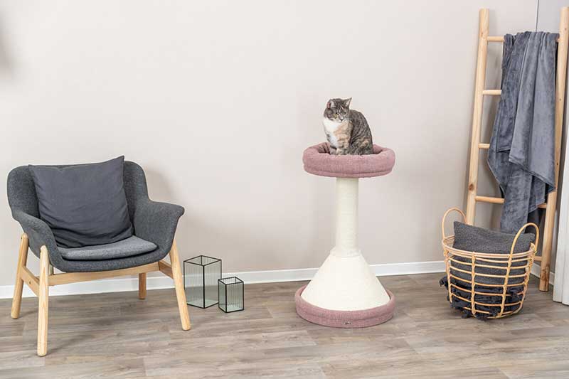 Grebalica sa krevetom za mačke 80cm Viviana antique pink Trixie 44476 - pogled 4