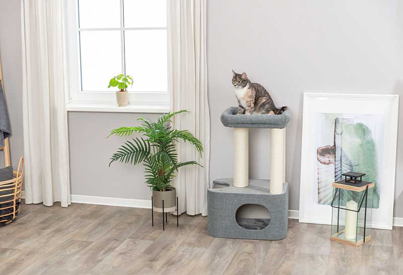 Grebalica sa kućicom za mačke 86cm Viviana grey Trixie 44475 - pogled 4