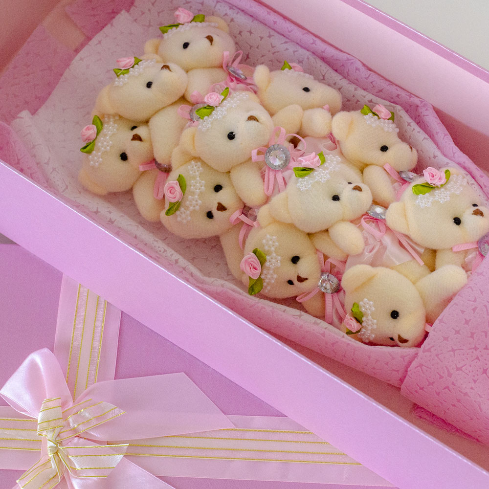 Teddy Bear Buket Roze - pogled 4