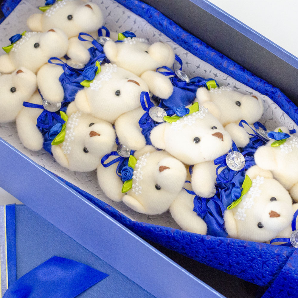 Teddy Bear Buket Plavi - pogled 4