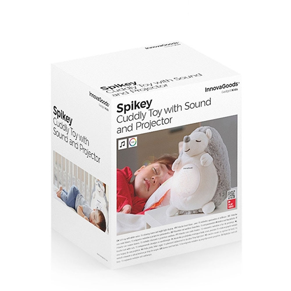 Višebojno Noćno Svetlo sa projektorom i melodijama za uspavljivanje Jež - pogled 4