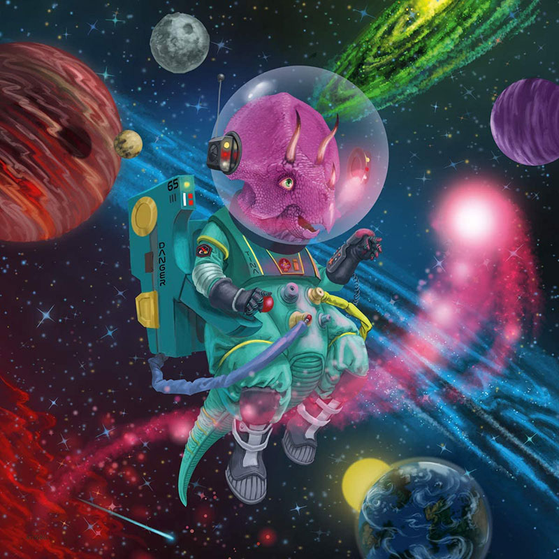 Puzzle 3u1 Dinosaurusi u svemiru 3x49 delova Ravensburger 05127 - pogled 4